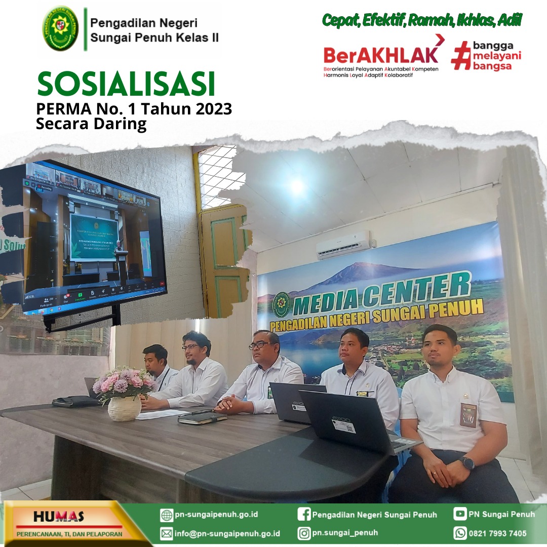 Sosialisasi PERMA NO 1 tahun 2023